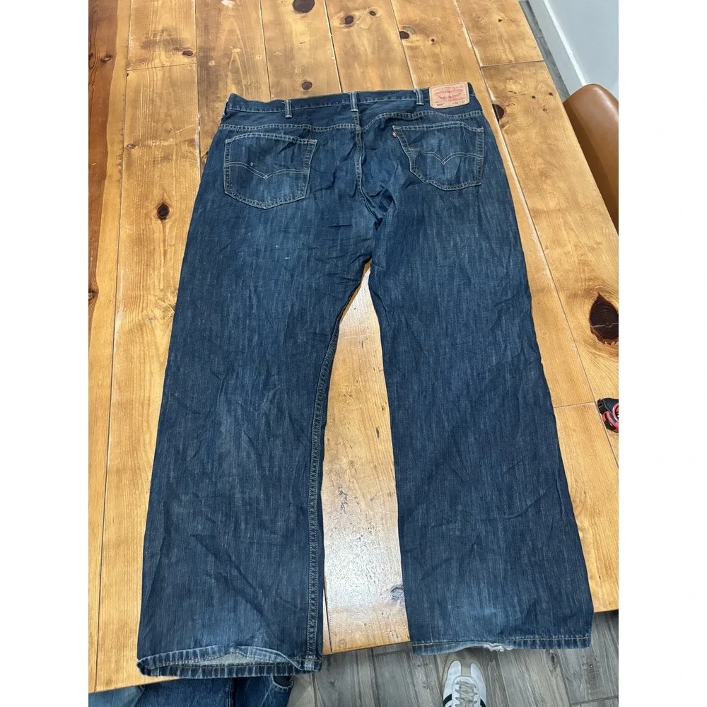 Levi's 569 Men's Loose Straight Fit Jeans W40 L32 Dark Wash Blue Denim